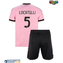 Otroški Nogometni dresi Juventus Manuel Locatelli #5 Gostujoči 2026-27 Kratek Rokav (+ Kratke hlače)